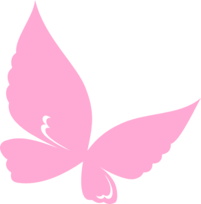 292x297 Pink Butterfly Clip Art