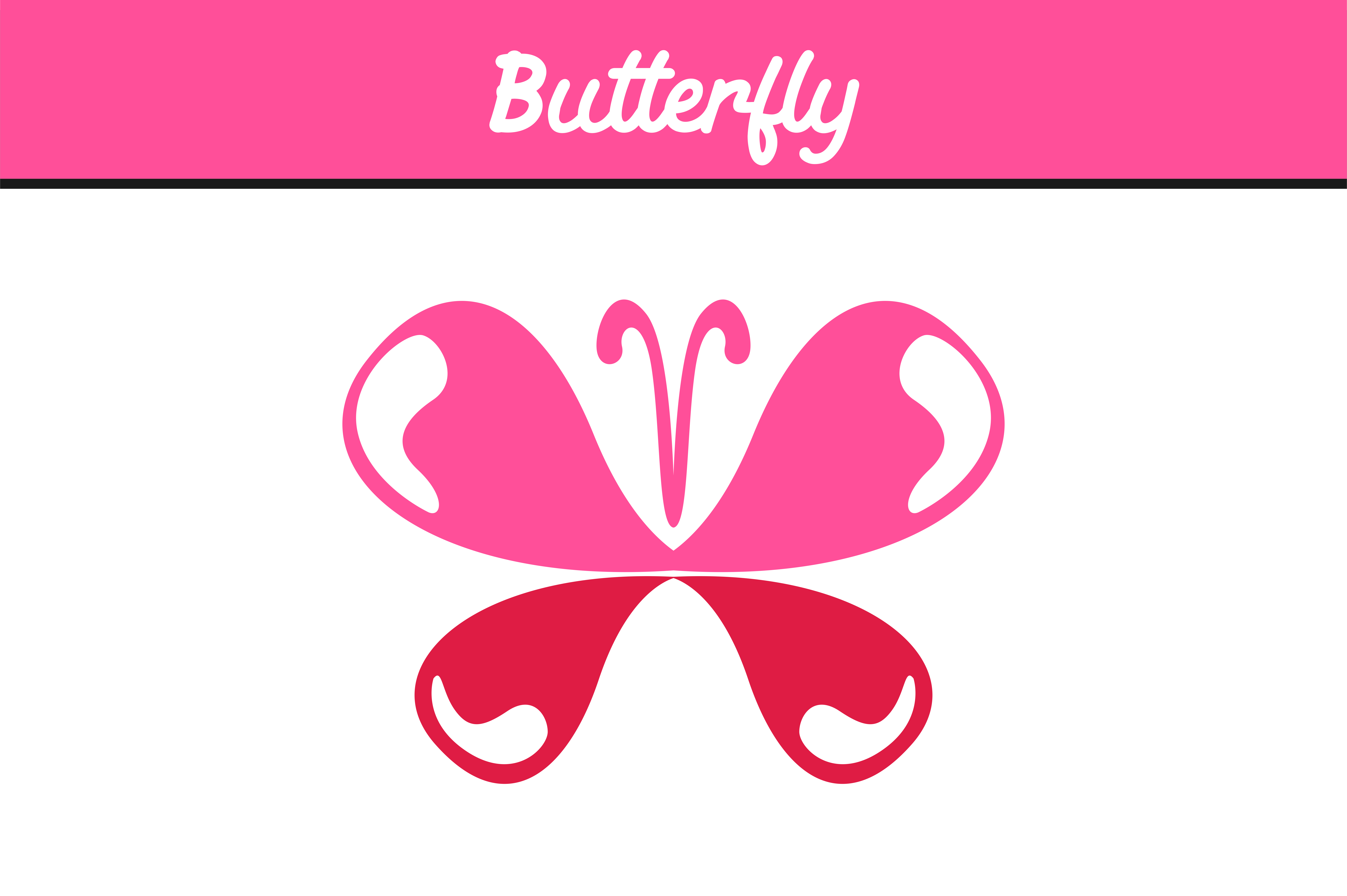 7514x5000 Pink Butterfly Vector Graphic