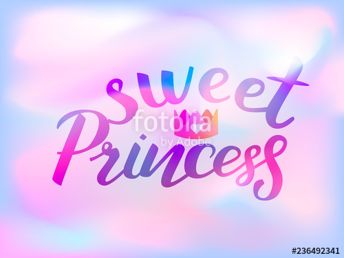 Lettering Sweet Princess With Pink Crown Vector Illustration 500x375 Lettering Sweet Princess With Pink Crown Vector Illustration