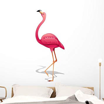 355x355 Wallmonkeys Pink Flamingo Pink Flamingo Vector Wall