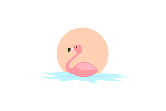 580x387 Pink Flamingo Vector Graphic