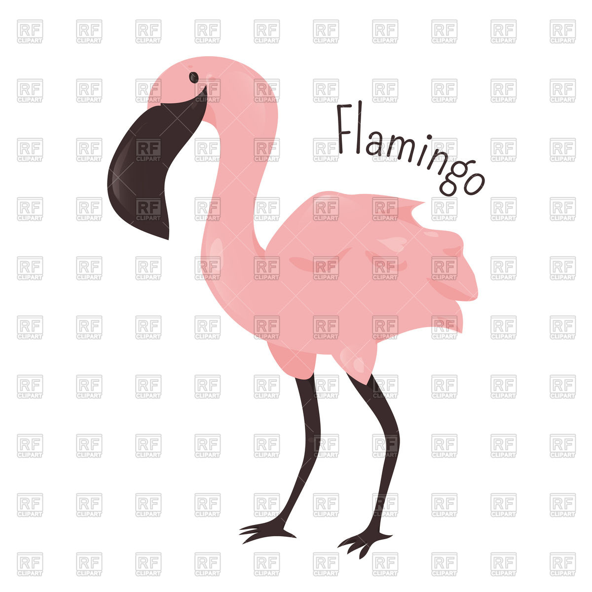 1200x1200 Cartoon Pink Flamingo Vector Image Of Plants And Animals Kannaa