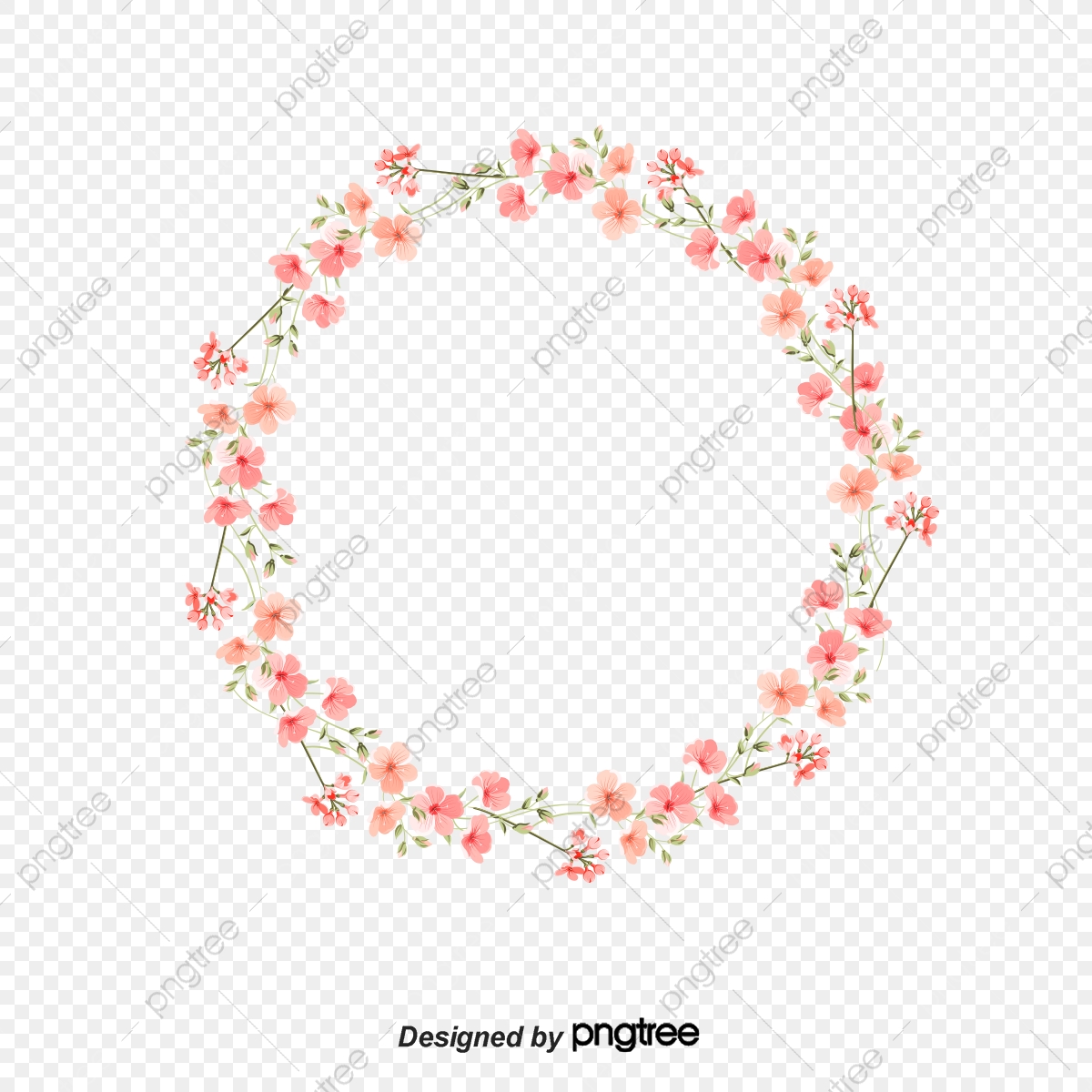 1200x1200 Pink Floral Wreath, Vector Png, Pink, Watercolor Wreaths Png