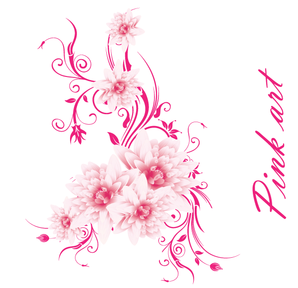 600x580 Free Vector Art Lovely Pink Flowers