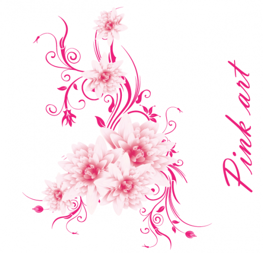 Pink Flower Vector Png