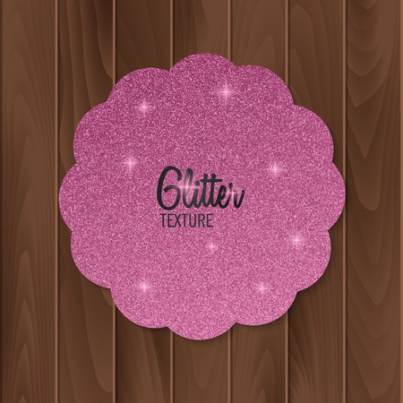 450x450 Greeting Card With Pink Glitter Background Vector Illustration