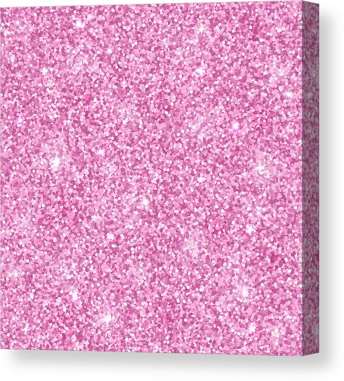 678x750 Pink Glitter Background, Seamless Pattern Vector Canvas Print