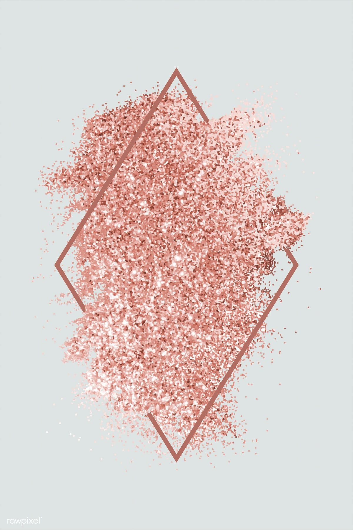 1200x1800 Pink Gold Glitter With A Brownish Red Rhombus Frame On A Gray