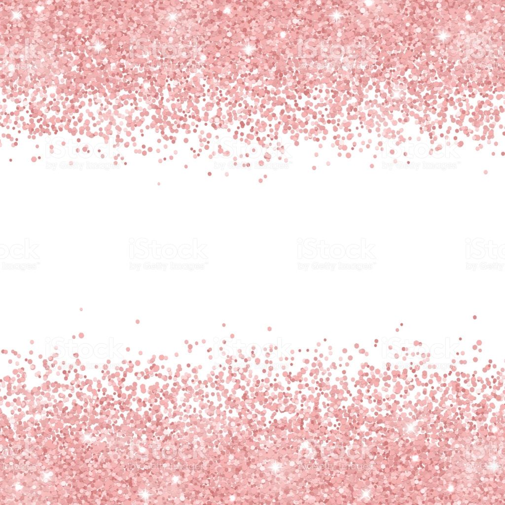 1024x1024 Rose Gold Glitter Scattered On White Background Vector Stock