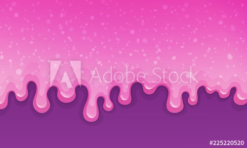 500x300 Dripping Pink Glitter Slime On Purple Background Vector