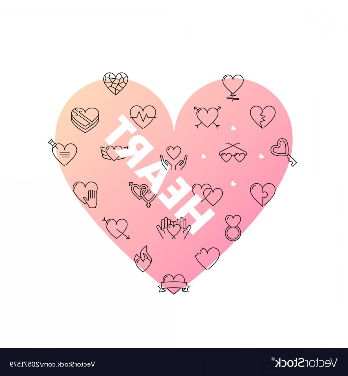 1200x1296 Line Icons In Heart Shape Heart Vector Handandbeak