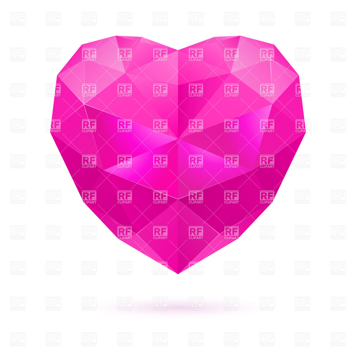 1200x1200 Pink Shiny Polygonal Heart Vector Image Of Objects Dvarg