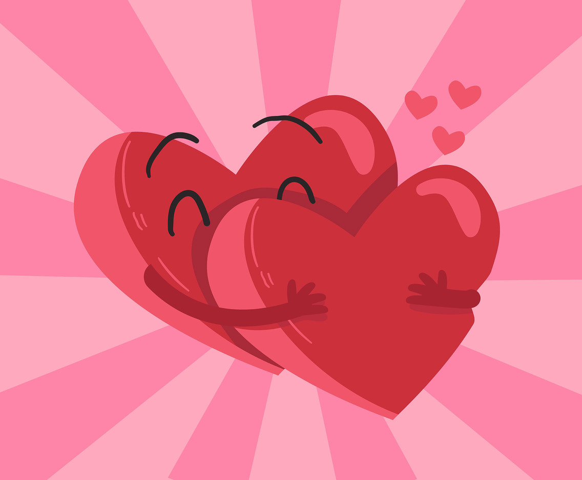 1136x936 Two Hugging Heart Vector Vector Art Graphics