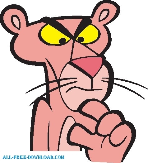 476x523 Pink Panther Free Vector In Encapsulated Postscript