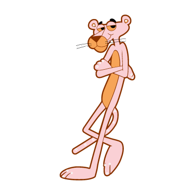 400x400 Pink Panther Character Vector Logo