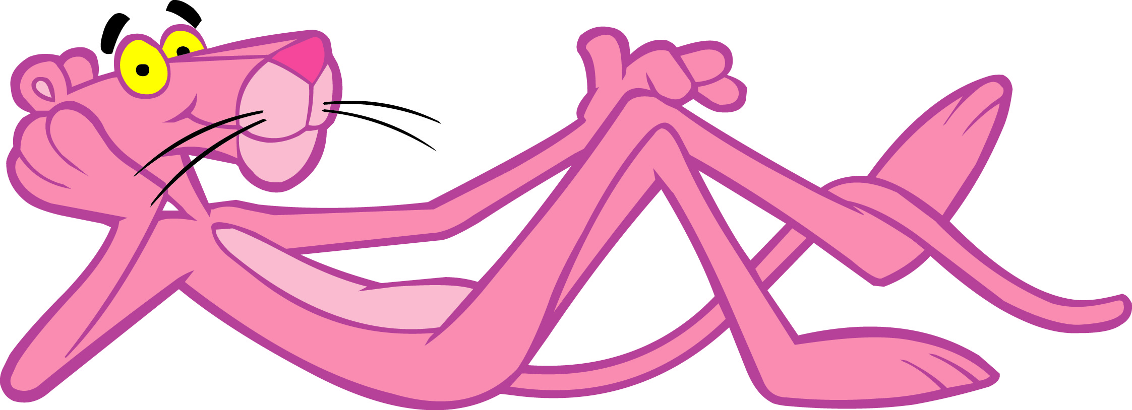 2245x814 Pink Panther Vector Illustration Wallpaper