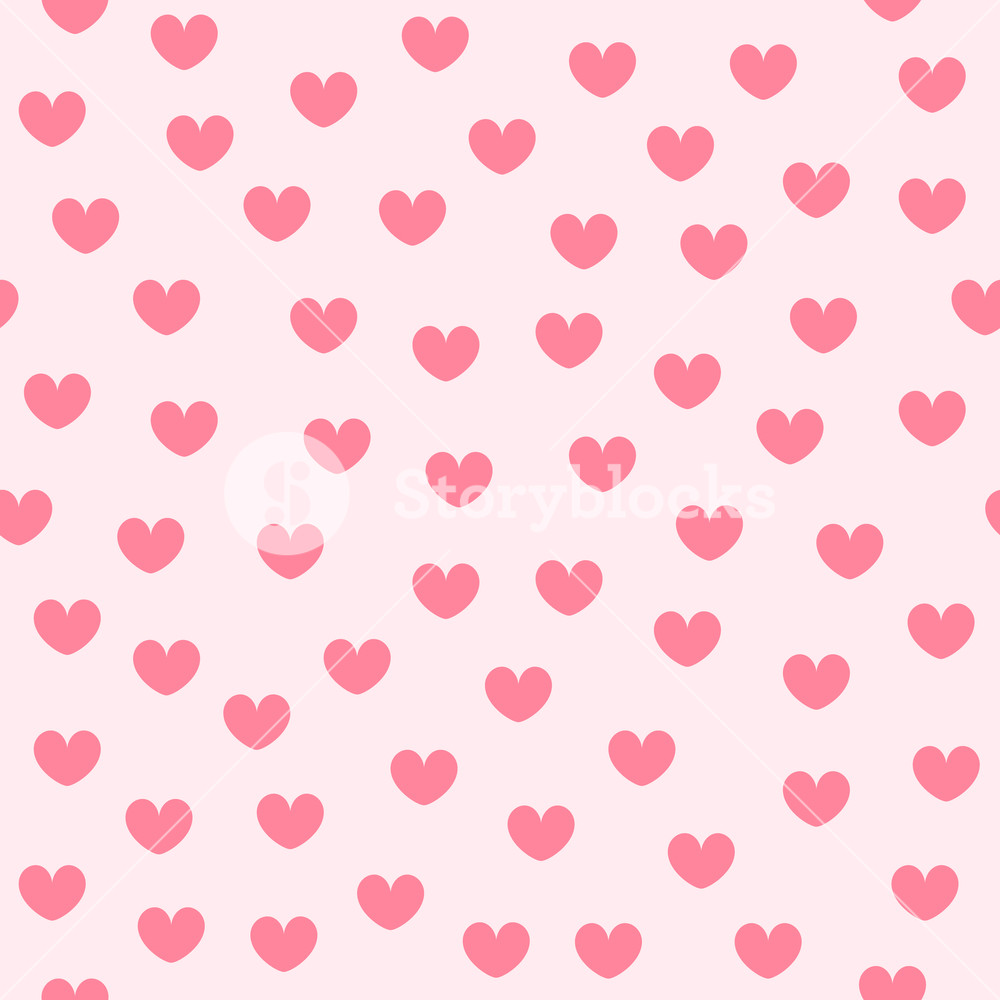 1000x1000 Heart Background Seamless Vector Pattern
