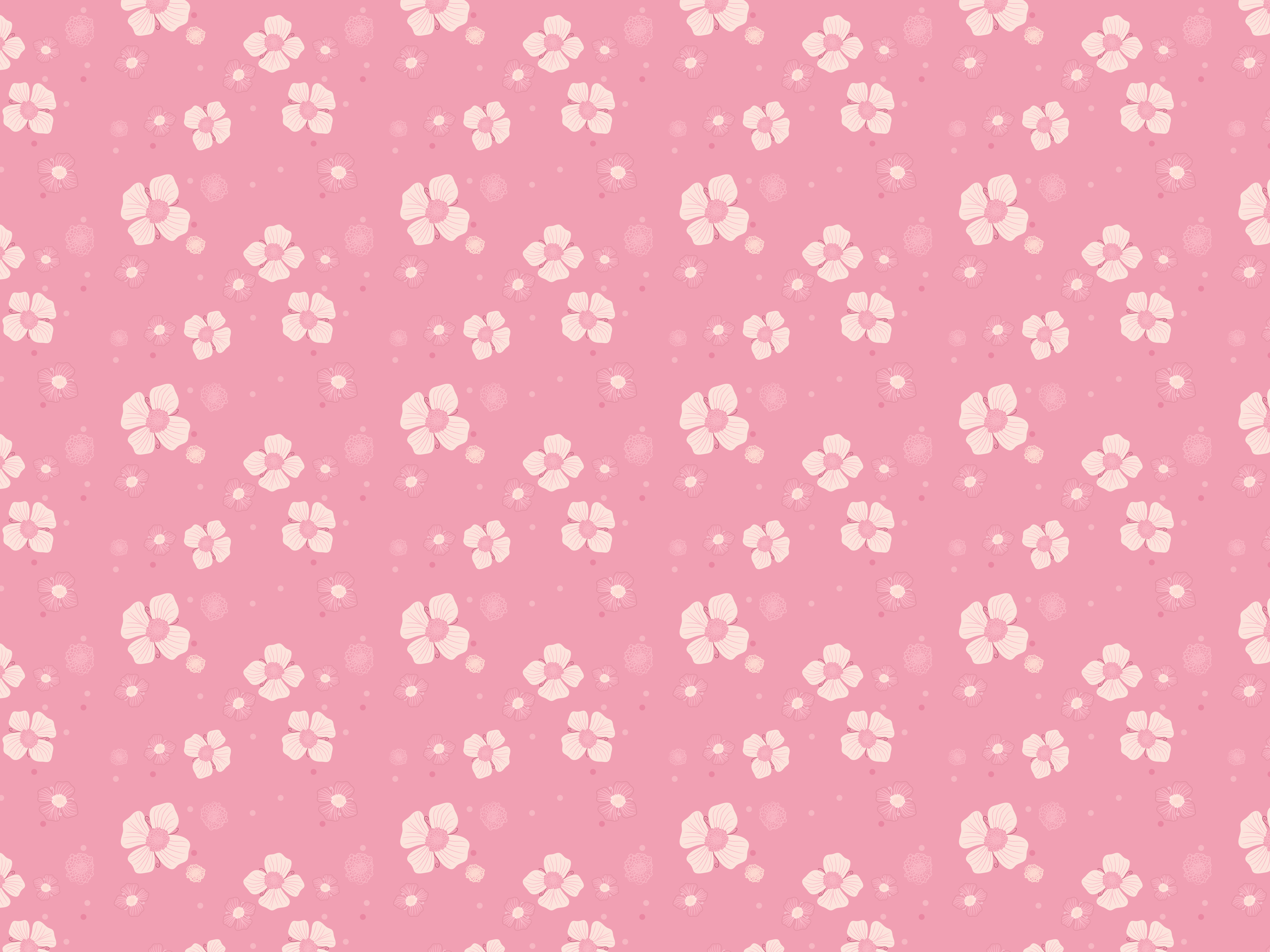 5000x3750 Pink Flowers Pattern Vector Psdgraphics