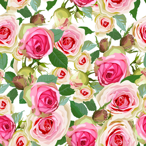 Seamless Pink Roses Vector Pattern Free Vector In Encapsulated 500x500 Seamless Pink Roses Vector Pattern Free Vector In Encapsulated