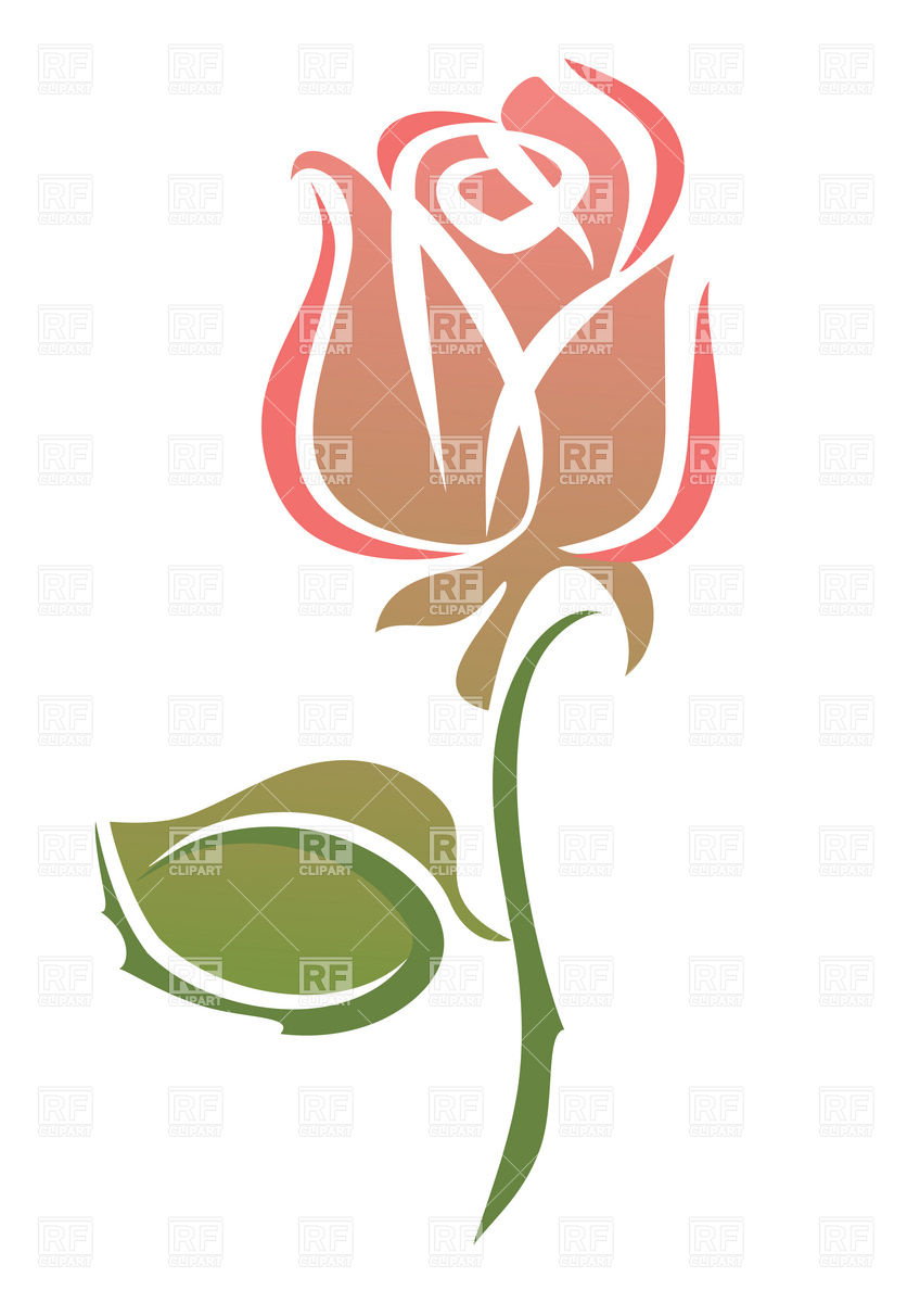 Simple Stylish Sketch Of Pink Rose Vector Image Of Plants 848x1200 Simple Stylish Sketch Of Pink Rose Vector Image Of Plants
