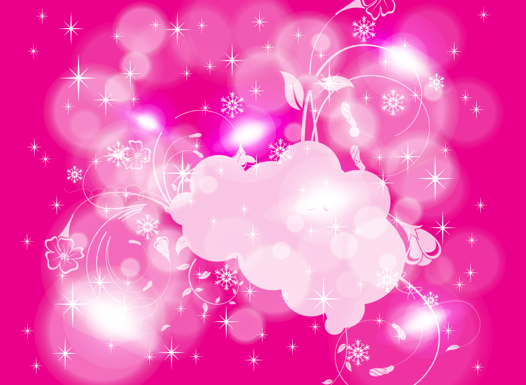 1024x750 Pink Floral Stars Vector