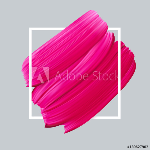 500x500 Pink Vector Lipstick Smear On White Background