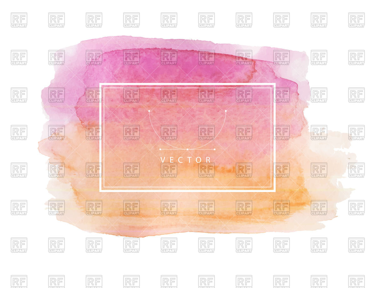 1200x921 Rectangular Frame On Pink Watercolor Stain Vector Image Of Borders