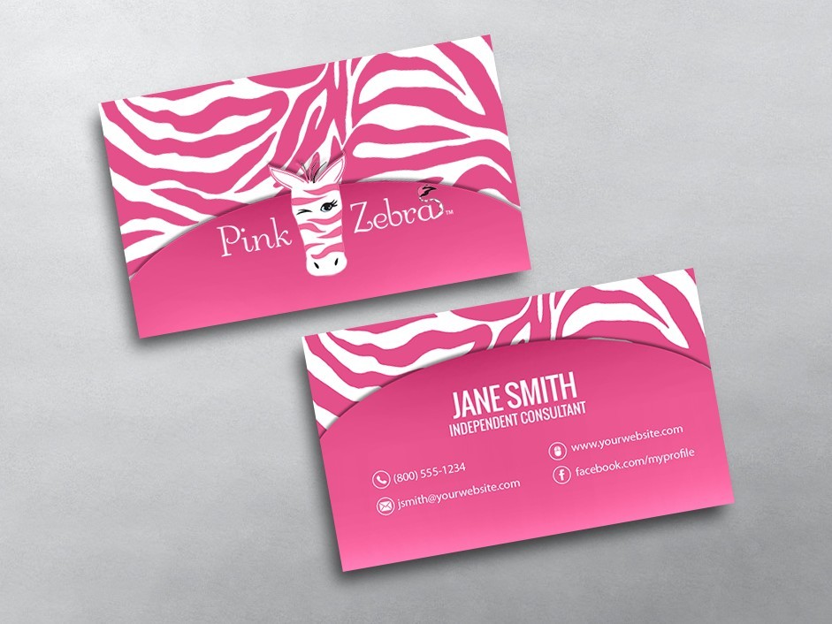Pink Zebra Print Business Cards 941x706 Pink Zebra Print Business Cards