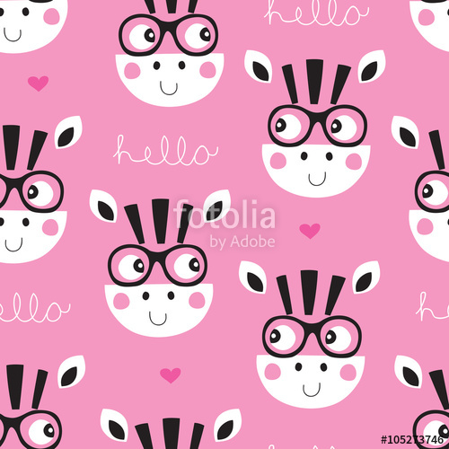 Seamless Pink Zebra Pattern Vector Illustration Stock Image 500x500 Seamless Pink Zebra Pattern Vector Illustration Stock Image