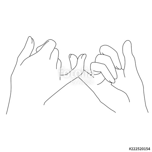 500x500 Pinky Promise Line Art Stock Image And Royalty Free Vector
