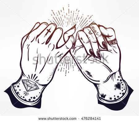 450x395 Pinky Promise, Hand Holding Hands Are Tattooed Ghetto And Gothic
