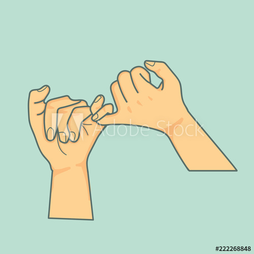 500x500 Hand Pinky Promise Vector