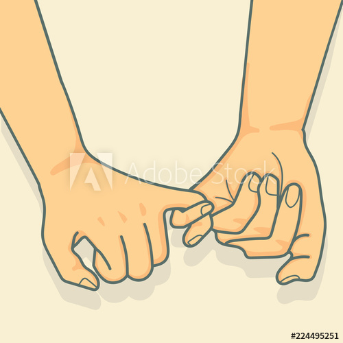 500x500 Hand To Pinky Promise Vector