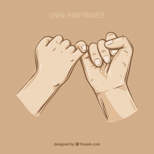626x626 Hand Drawn Pinky Promise Concept Vector Free Download