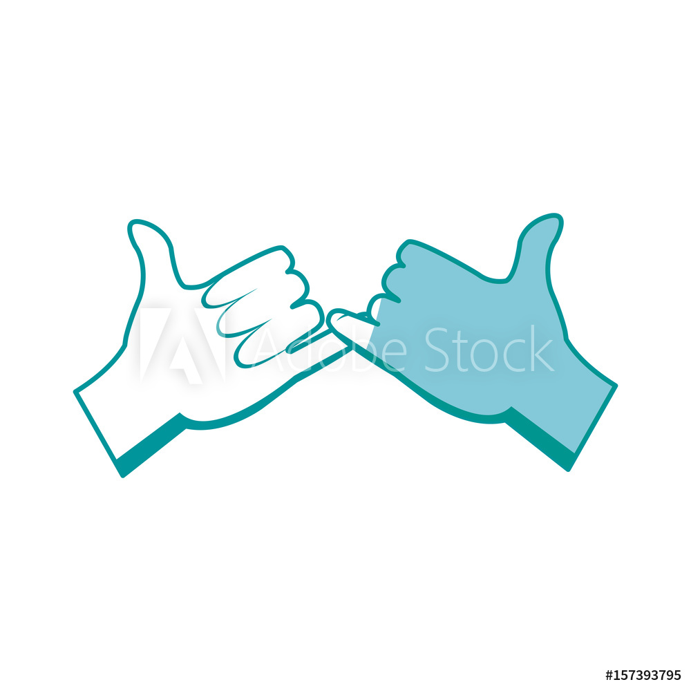 1000x1000 Photo Art Print Drawing Hands With Pinky Promise Gesture Icon