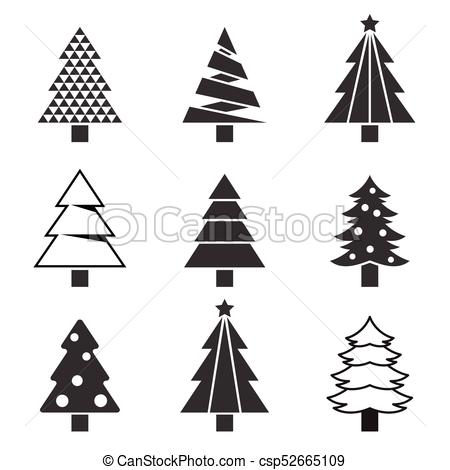 450x470 Silueta, Conjunto, Pino, Vector, Icono