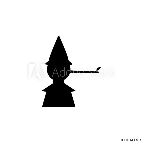 500x500 Pinocchio Silhouette Element Of Fairy Tale Heroes Illustration