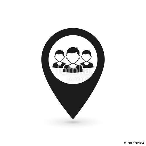 500x500 Meeting Point Location Icon Gps Mark Silhouette Symbol Group