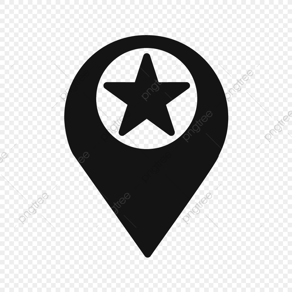 1007x1007 Vector Starred Location Icon, Location Icon, Pn, Pinpoint