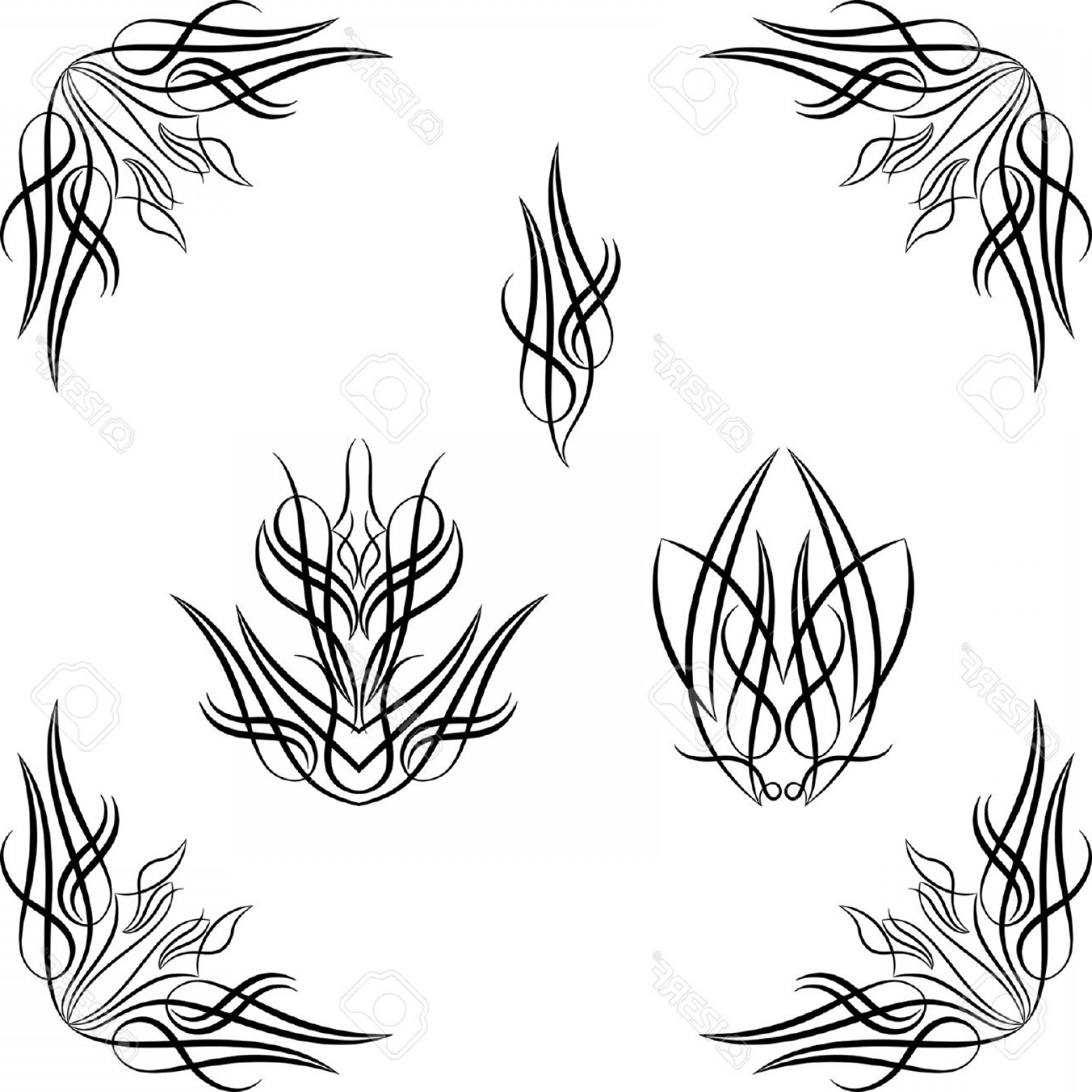 1560x1560 Photostock Vector Pinstripe Graphics Corner Vinyl Ready Vector Art