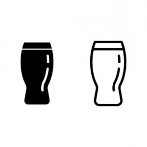 300x300 Beer Cup Solid Icon Beer Pint Glass Vector Catchsplace