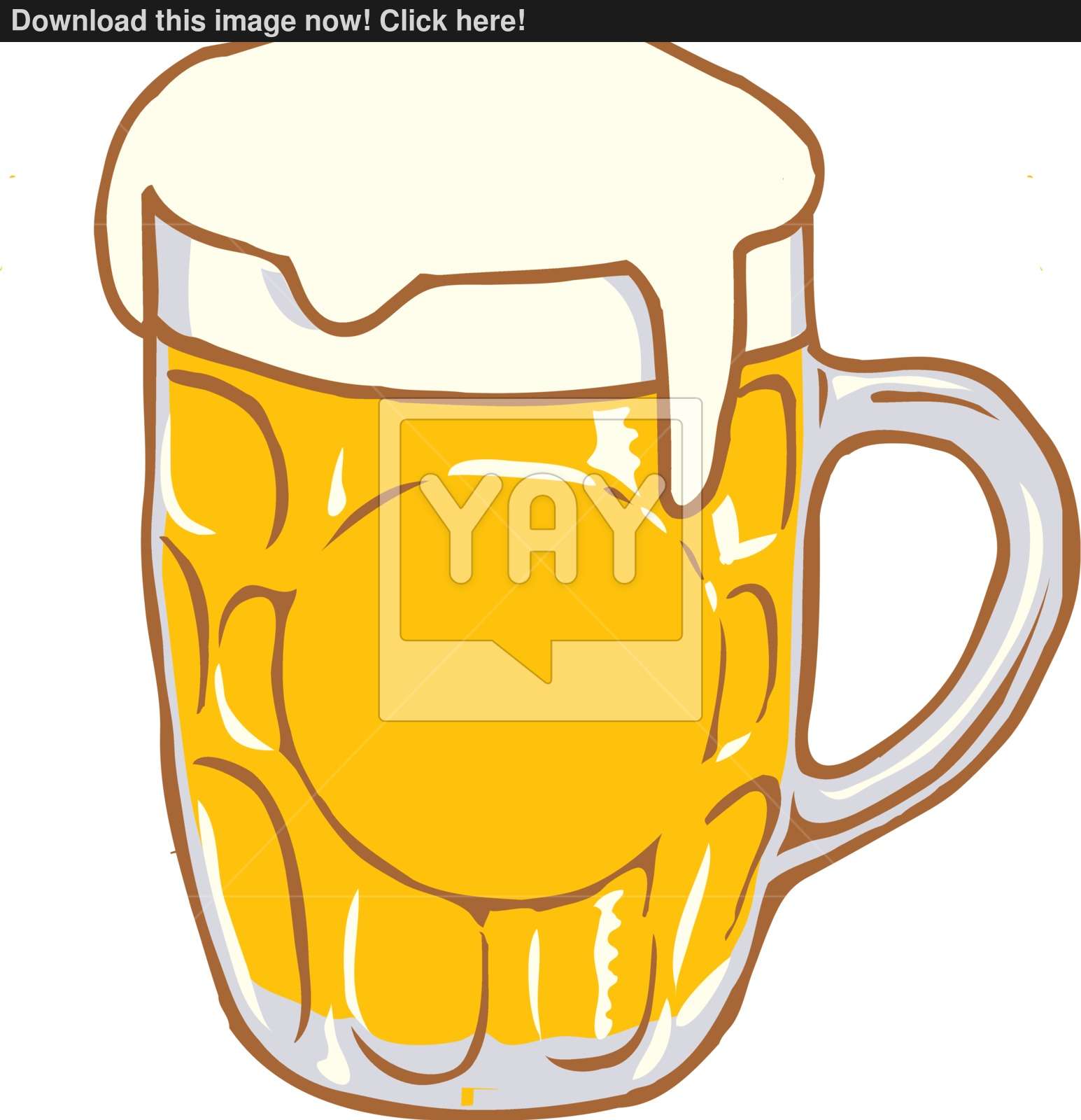 1545x1600 Beer Mug Pint Vector Design Illustration Clipart Vector