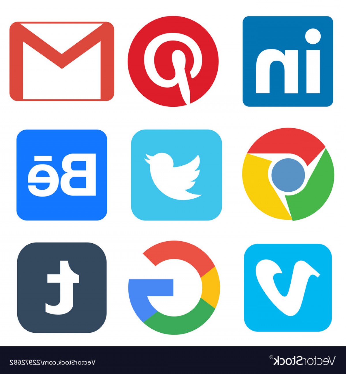 1200x1294 Social Media Icon For Linkedin Gmail Vector Hoodamathrun