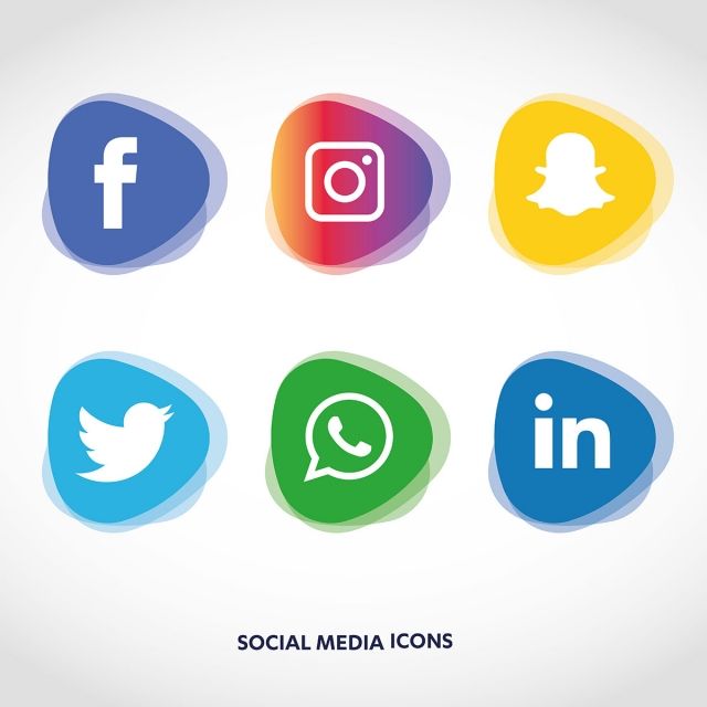 640x640 Social Media Icons Set Logo Vector Illustrator, Social, Media