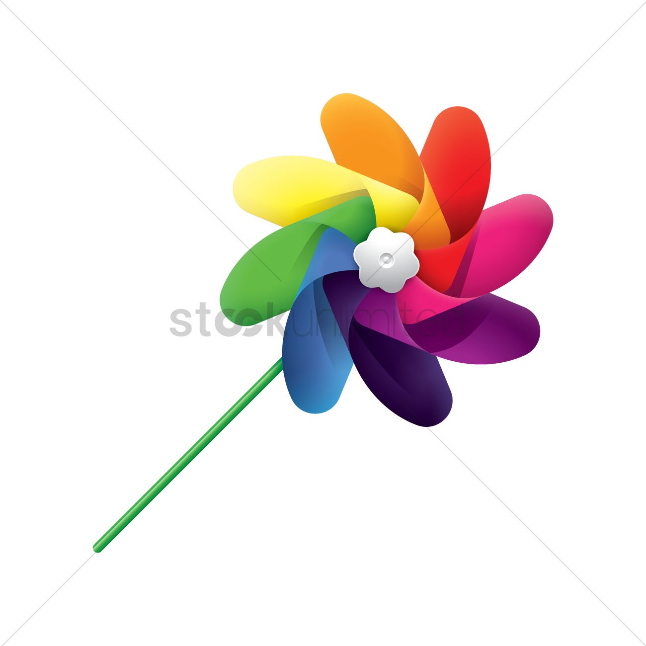 Pinwheel Vector Image 1300x1300 Pinwheel Vector Image