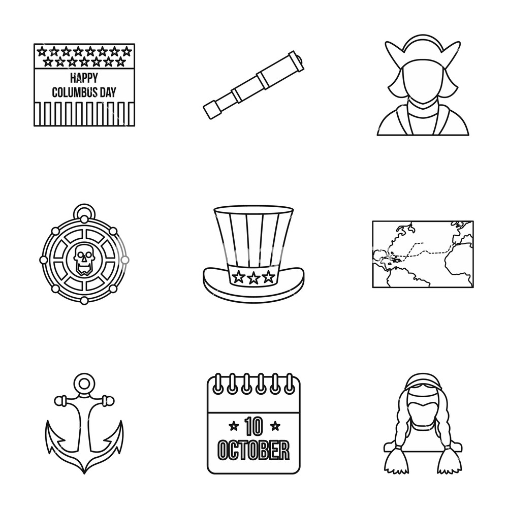 1000x1000 Pioneer Icons Set Outline Illustration Of Pioneer Vector Icons