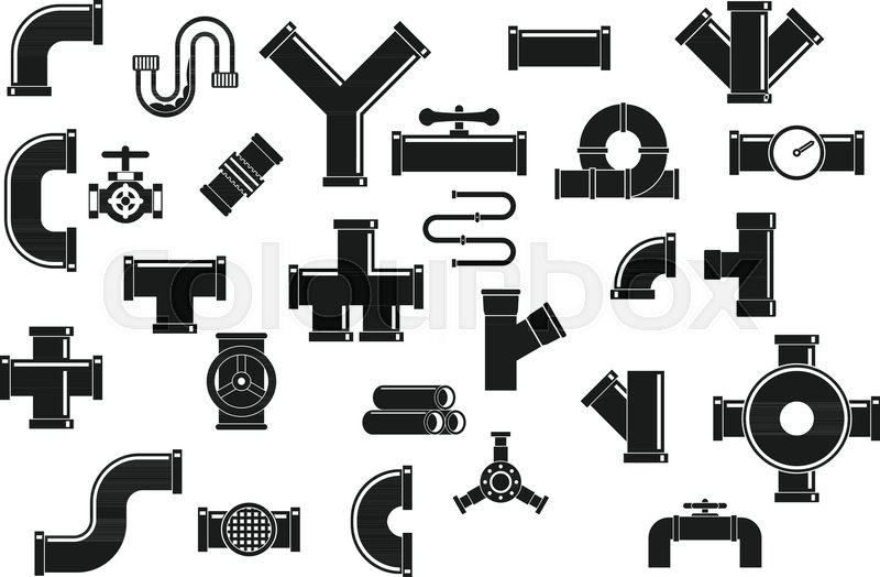 800x524 Pipe Icon Set Simple Set Of Pipe Stock Vector Colourbox