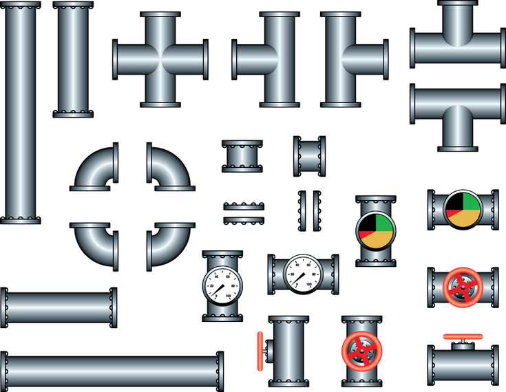735x570 Steel Iron Pipe Vector