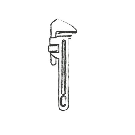 Monochrome Blurred Silhouette With Pipe Wrench Vector Illustration 450x450 Monochrome Blurred Silhouette With Pipe Wrench Vector Illustration