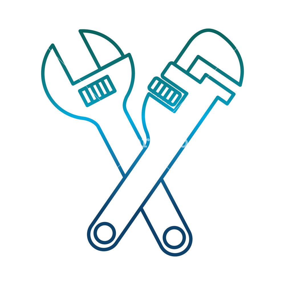 Pipe Wrench And Spanner Icon Over White Background Vector 1000x1000 Pipe Wrench And Spanner Icon Over White Background Vector